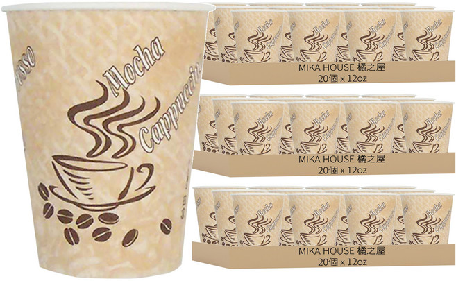 MIKA HOUSE 橘之屋 專業用咖啡杯 12oz, 20個, 3組