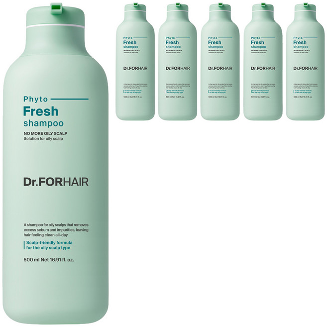 닥터포헤어 지성두피 딥 클렌징 피토프레시 샴푸, 500ml, 6개