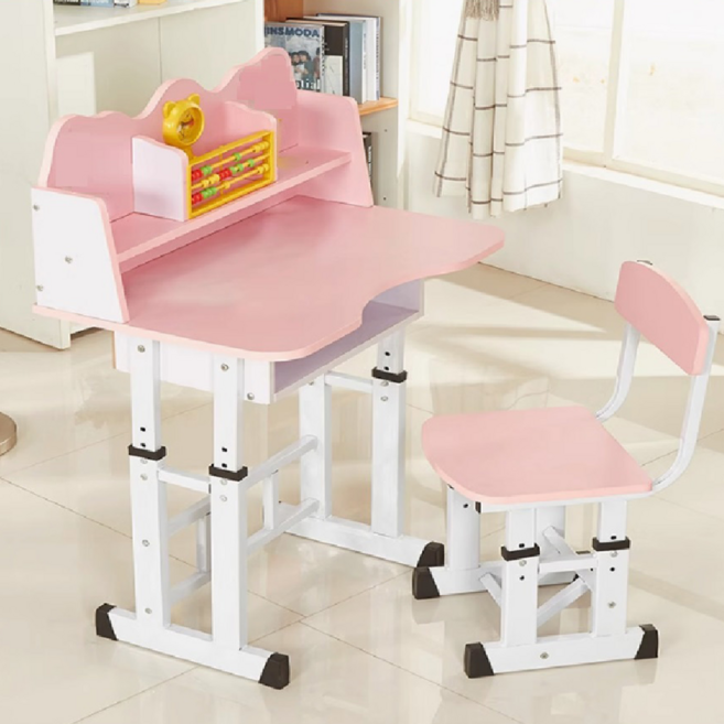 彬彬小舖 超值兒童書桌椅, 粉色