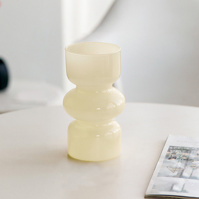 에버하우스 엔틱 퓨어 하모니 유리 화병, 웨이브 아이보리