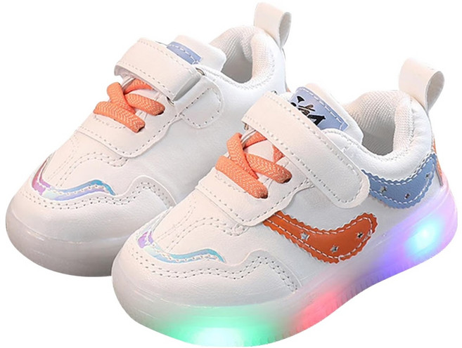 BeBemaru 兒童款 雙格紋發光運動鞋 9531