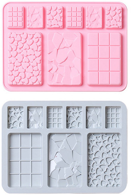 소 대사이즈 2종 실리콘몰드 9구, 블루 + 핑크, 1세트