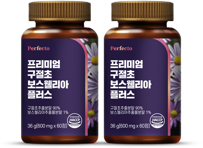 퍼펙토 프리미엄 구절초 보스웰리아 플러스 36g, 2개, 60정