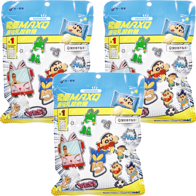 飛壘 MaxQ乳酸軟糖 附蠟筆小新紋身貼, 60g, 3包