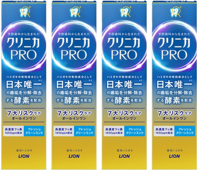 LION 獅王 固齒佳 台灣公司貨 PRO 酵素牙膏 晨淨薄荷, 95g, 4條