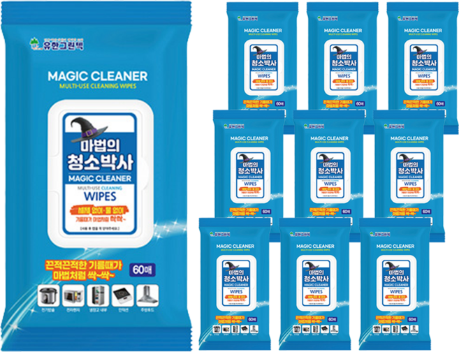 마법의청소박사 다용도 청소포 60p, 10개