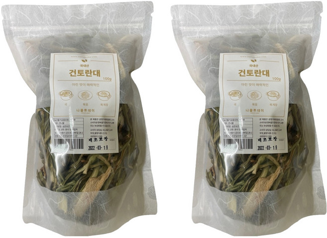 나물투데이 국내산 건토란대, 100g, 2개