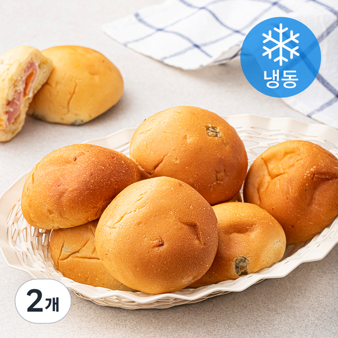 그녀의빵공장 햄치즈 야채 모닝빵 8개입 (냉동), 280g, 2개