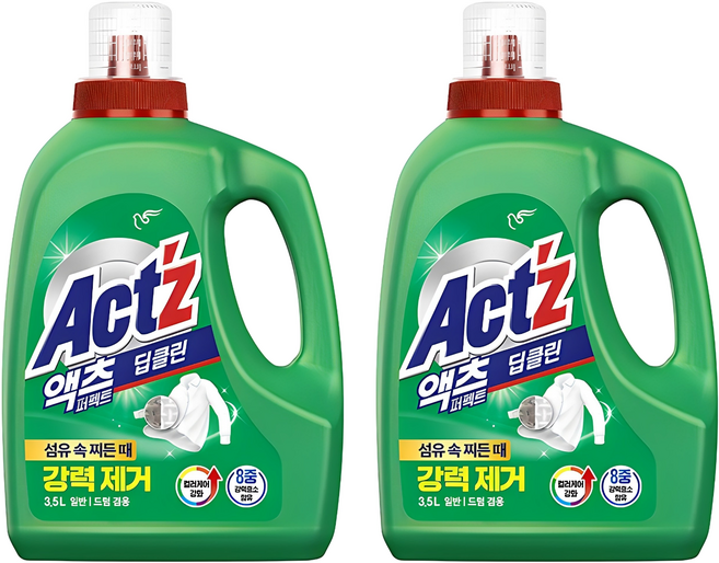 액츠 퍼펙트 딥클린 액상세제 본품, 3.5L, 2개