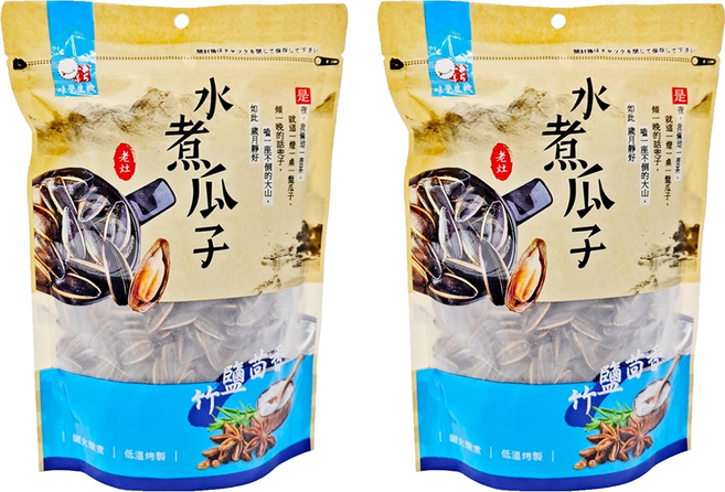 水煮瓜子 竹鹽茴香風味, 360g, 2包