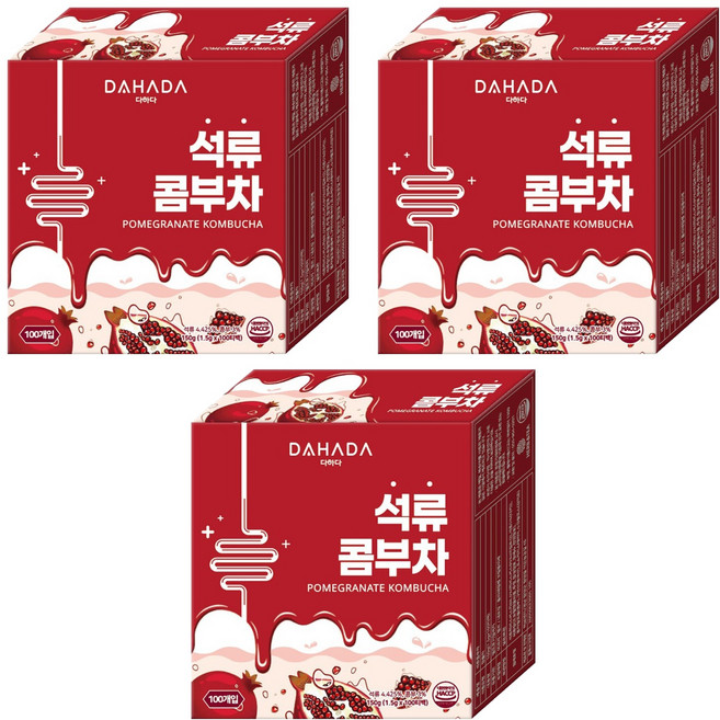 다하다 석류콤부차, 1.5g, 100개입, 3개