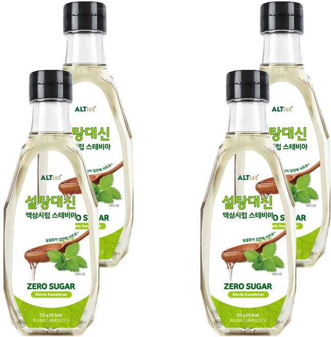설탕대신 액상시럽 스테비아, 4개, 525g