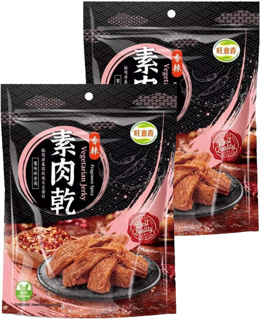 旺意香 素肉乾 香辣, 250g, 2包