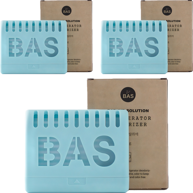 BAS 바스 냉장고 탈취제 본품, 20g, 3개
