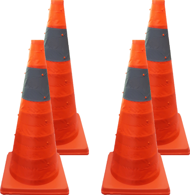 접이식 칼라콘, 4개, 혼합색상