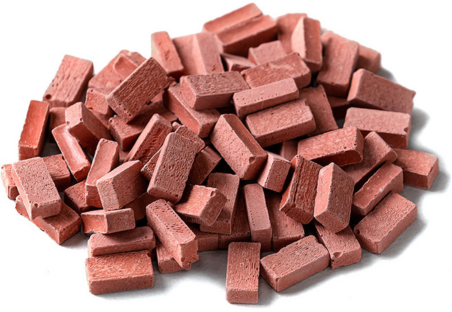 리얼브릭 DIY 미니어처 미니벽돌 100p, 레드브라운, 100개