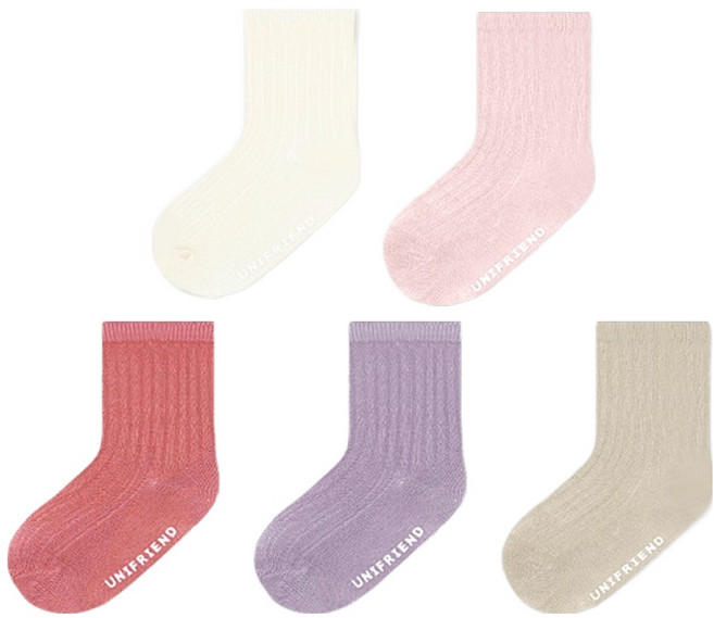 유니프랜드 아동용 올데이C 양말 5켤레 세트