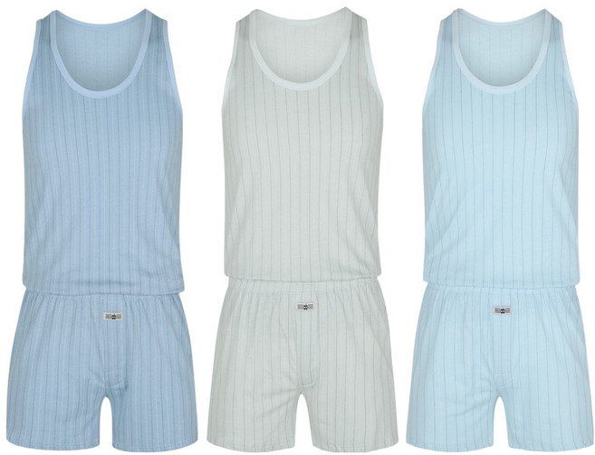 아날도바시니 남성용 통기성 니트면 런닝 + 트렁크 3종 세트 MRT651