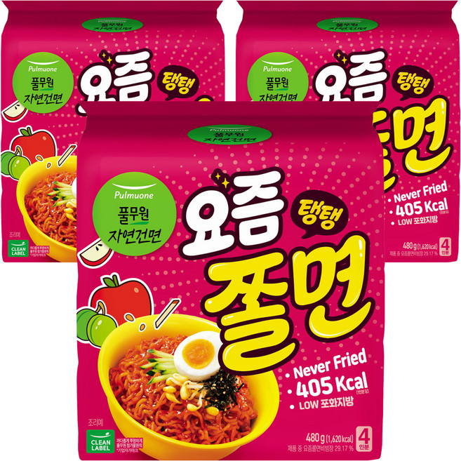 풀무원 요즘 탱탱쫄면 120g, 12개