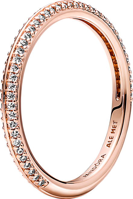 PANDORA 潘多拉 女款ME密鑲寶石戒指 189679C01 + 購物袋組