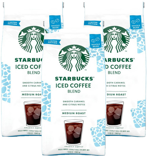 STARBUCKS 星巴克 花榭清風咖啡豆, 無研磨咖啡豆, 190g, 3包