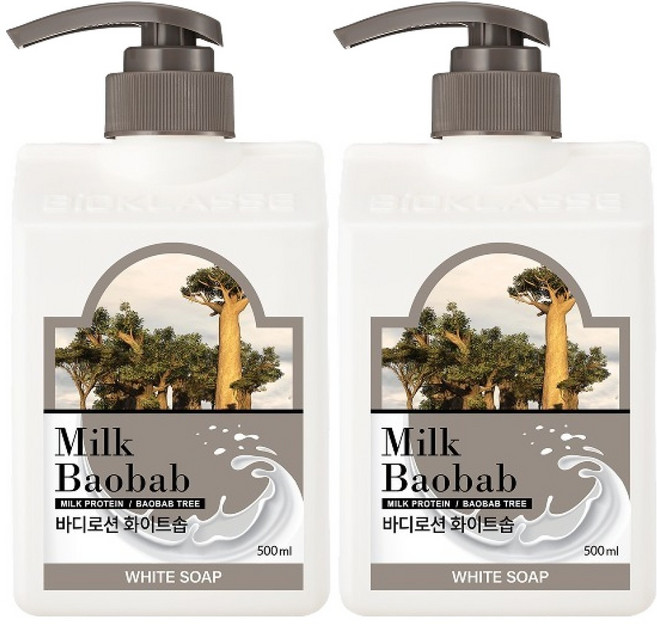 밀크바오밥 바디로션 화이트솝향, 500ml, 2개
