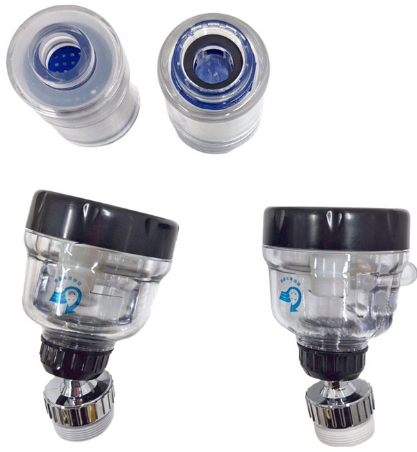 Water More 水摩爾 透明PP高密度濾棉除氯濾芯過濾器 + 三段增壓水花轉換器, 2組
