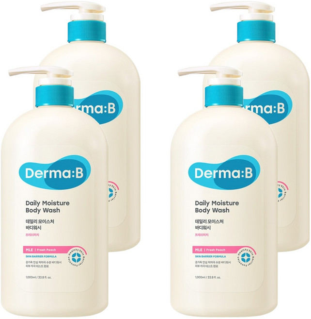 더마비 데일리 모이스처 바디워시 프레쉬 피치향, 1L, 4개