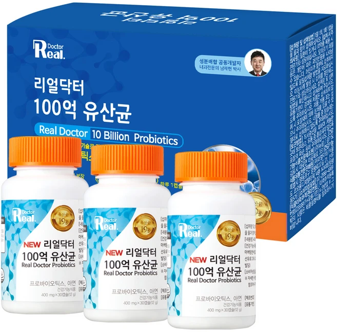 리얼닥터 100억 유산균, 30정, 3개 - 쿠팡
