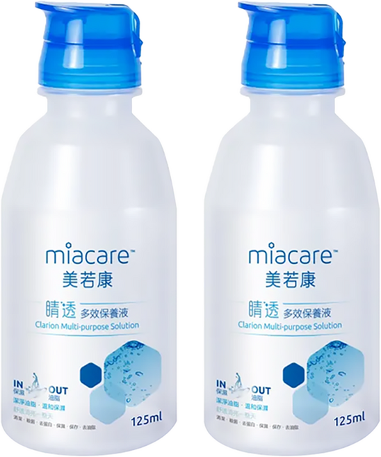 miacare 美若康 多效隱形眼鏡保養液, 125ml, 2瓶