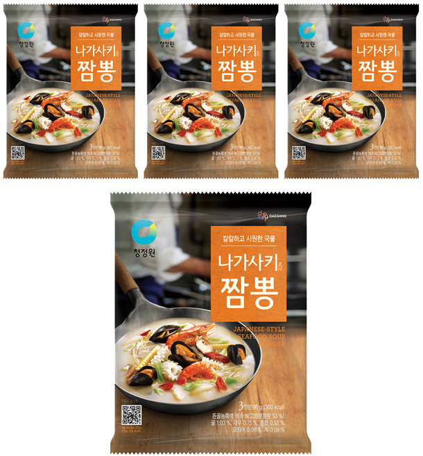 청정원 나가사키 짬뽕 베이스 96g, 4개