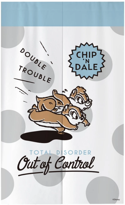 收納王妃 迪士尼半分式長布簾, 奇奇蒂蒂奔跑 多色