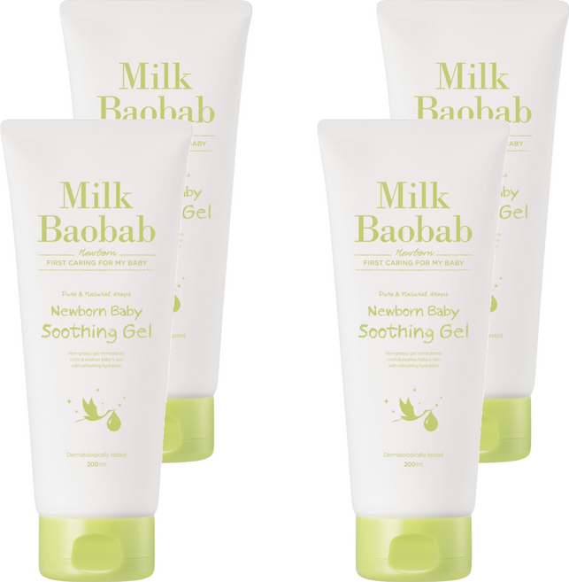 밀크바오밥 뉴본 베이비 진정 수딩 젤, 200ml, 4개