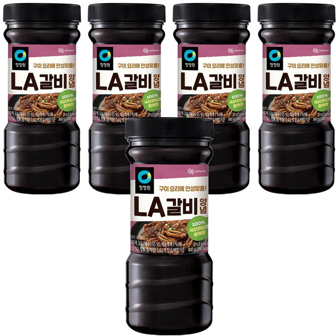 청정원 LA갈비양념, 840g, 5개