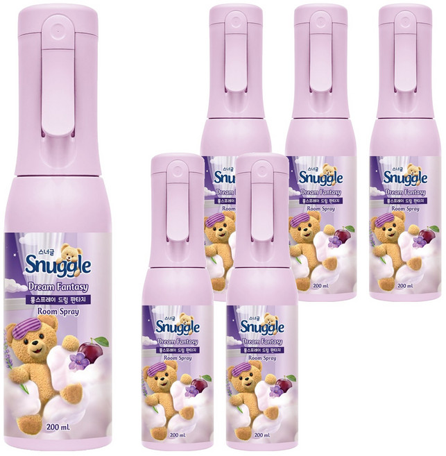 스너글 룸스프레이 드림 판타지 방향제 본품, 200ml, 6개