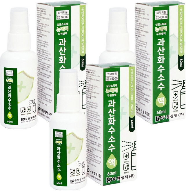 두원셀텍과산화수소수, 3개, 60ml