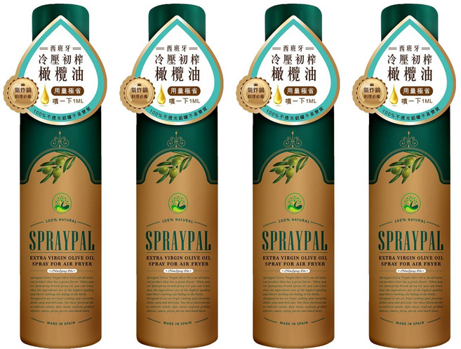 SPRAYPAL 噴寶 噴霧式橄欖油, 120ml, 4瓶