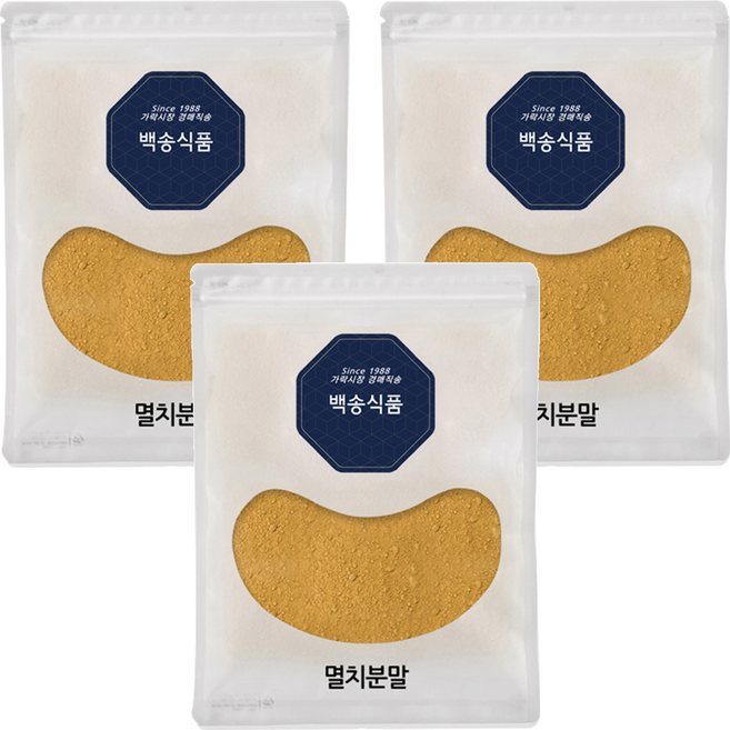 백송식품 천연조미료 멸치가루, 1kg, 3개