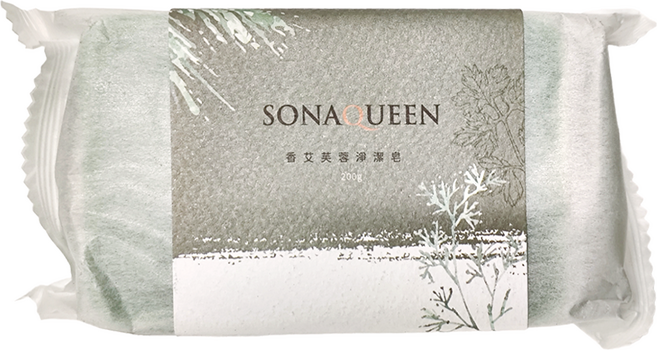收納王妃 香艾草芙蓉潔淨皂, 200g, 1入