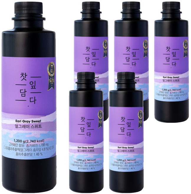 스위트컵 찻잎 담다 얼그레이 스위트, 1.2kg, 6개