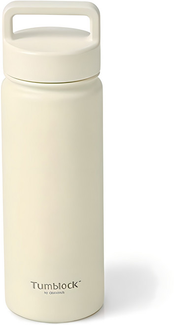 텀블락 스포티 핸들 텀블러, 베이지, 500ml, 1개
