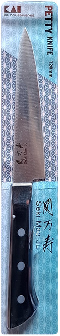 Seki Man Ju 關萬壽 水果刀 12CM IN5113 420J2不銹鋼刀, 銀色 + 黑色, 1支
