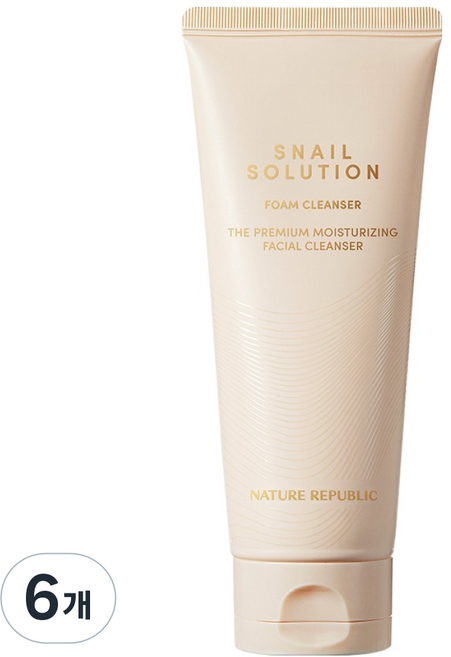 네이처리퍼블릭 스네일 솔루션 폼클렌징, 150ml, 6개