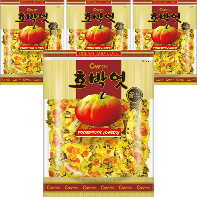 청우식품 호박엿 골드, 350g, 4개