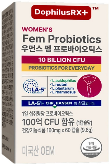 도피러스알엑스 우먼스 펨 프로바이오틱스 9.6g, 1개, 60정