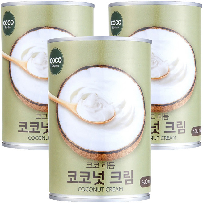 코코리듬 코코넛 크림, 3개, 400ml