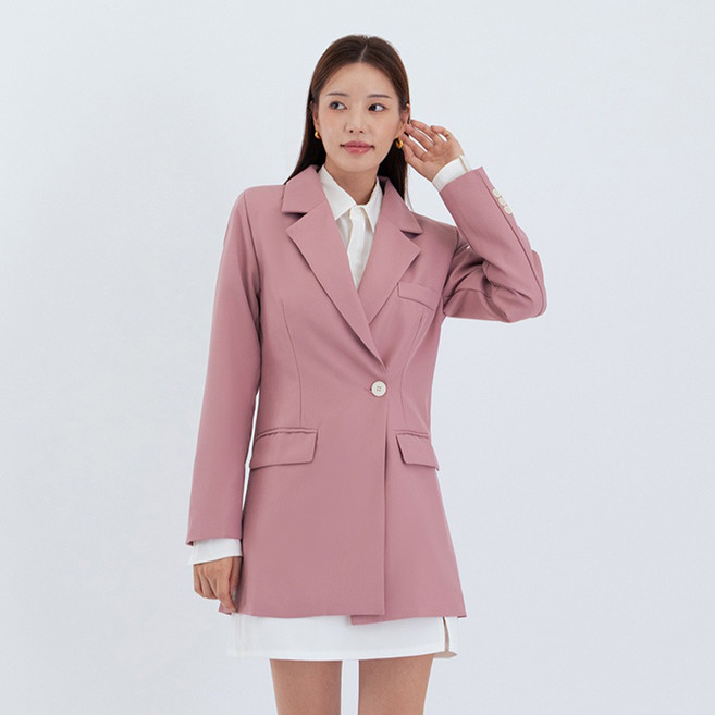 Elsso 女款單釦時尚春秋西裝外套