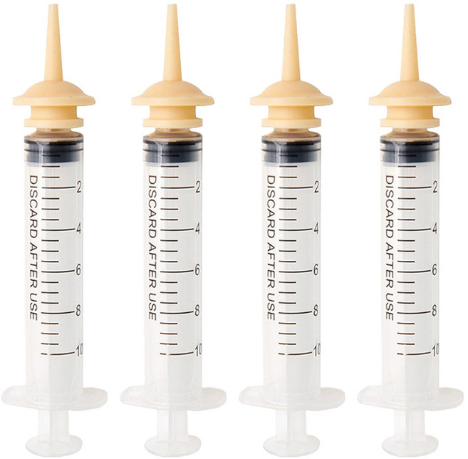 레몽크리프 반려동물 파충류 피딩 주사기, 3ml, 4개