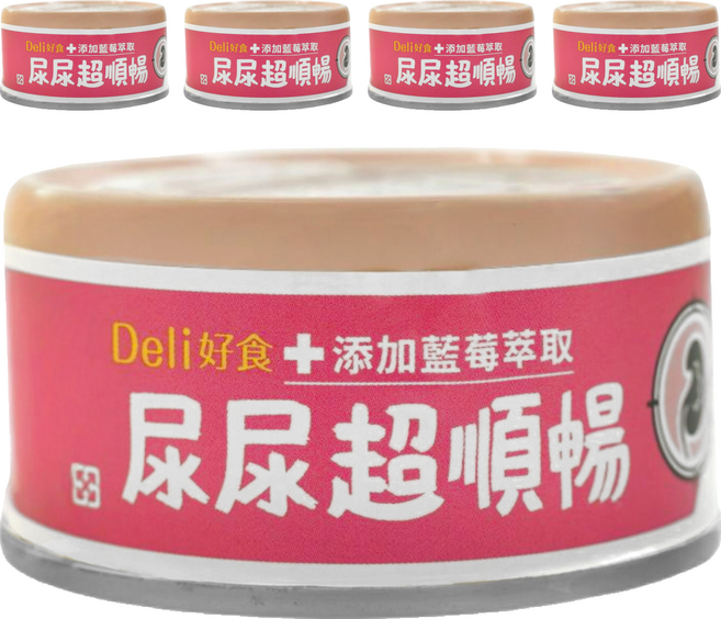 Deli 好食 貓慕斯系列 尿尿超順暢主食罐, 雞肉, 85g, 5罐