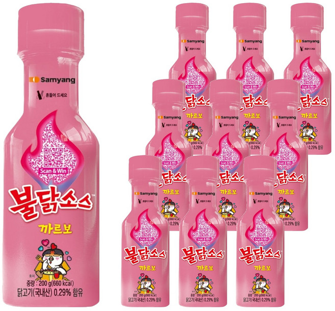 삼양 까르보불닭소스, 200g, 10개
